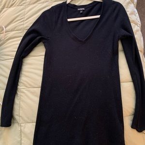 Express black V-neck thermal shirt